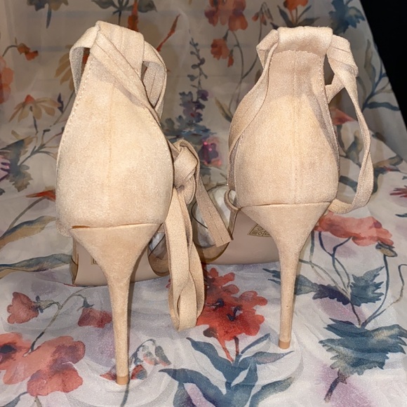 BNIB Nude Microsuede Public Desire Heels - Picture 3 of 14